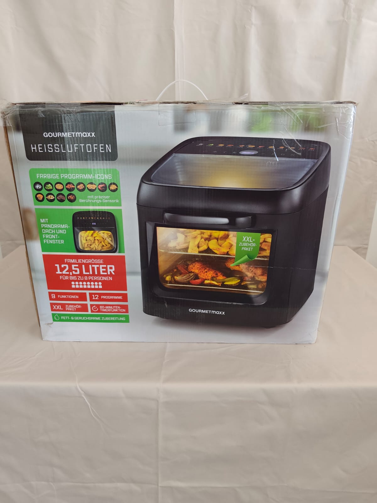 Frytkownica beztłuszczowa / Mini piekarnik konwekcyjny GOURMETmaxx Heißluftofen 12,5 L - obrazek 5