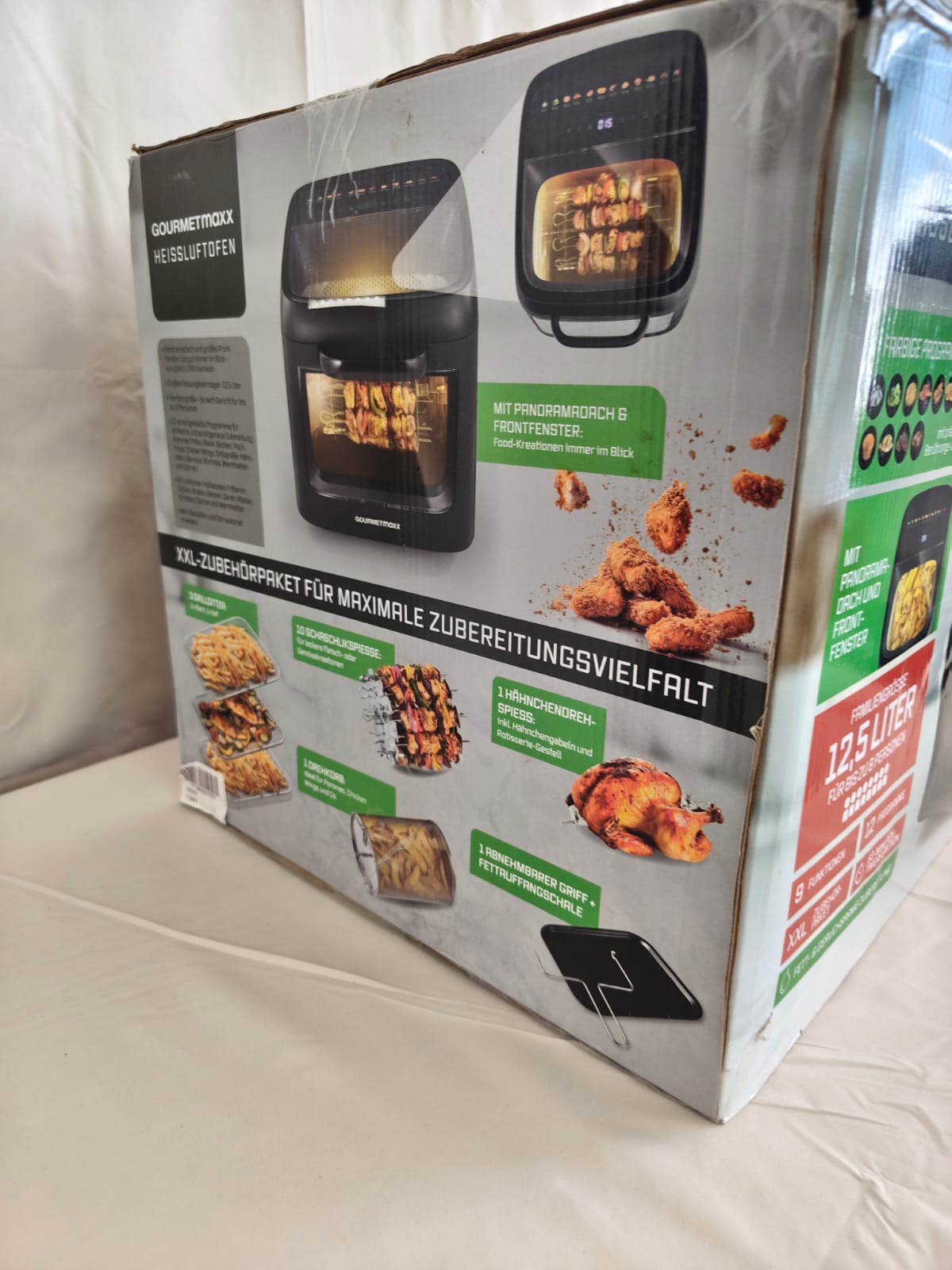 Frytkownica beztłuszczowa / Mini piekarnik konwekcyjny GOURMETmaxx Heißluftofen 12,5 L - obrazek 4